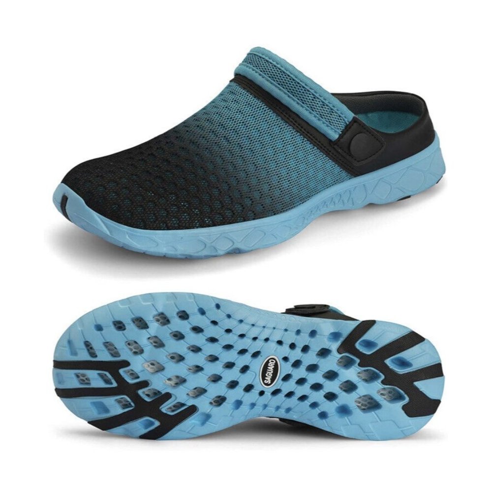 Saguaro Mens Swim Shoes 42 EU 10 US Blue Ombre